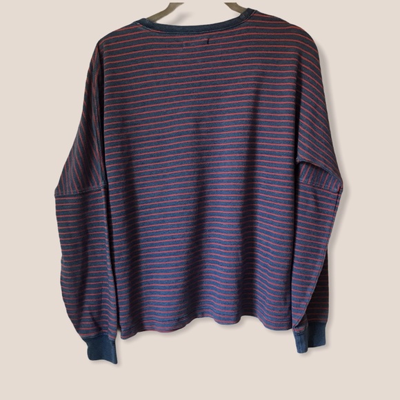 Madewell Drop-Sleeve Pocket Tee in Indigo Stripe - Picture 4 of 4